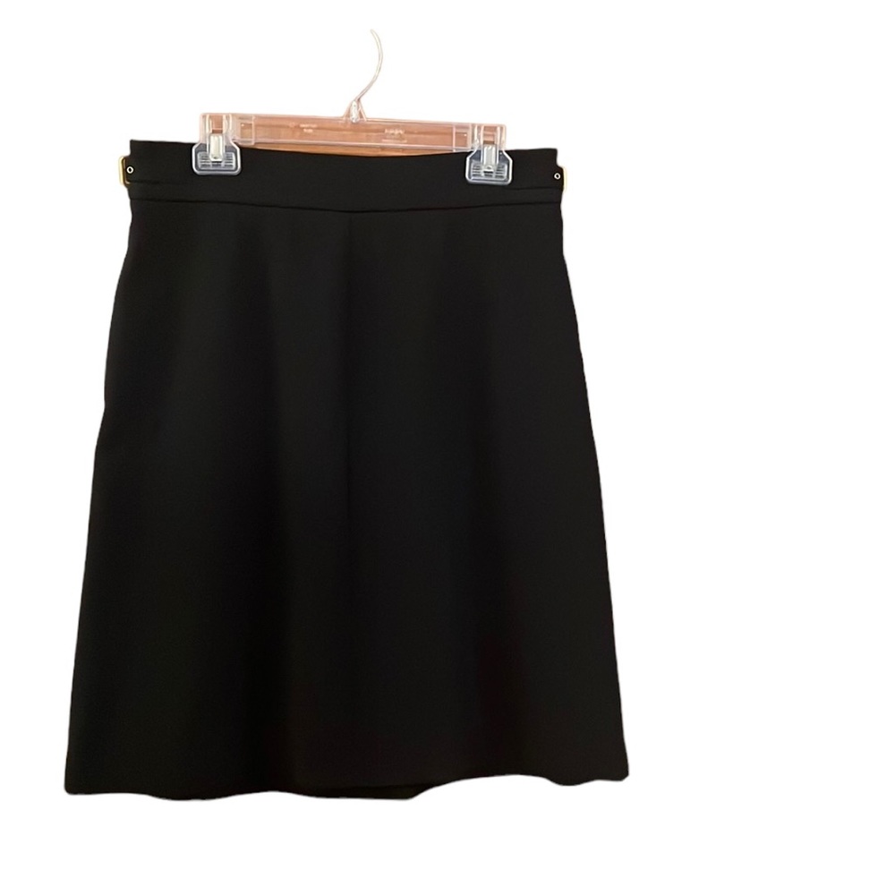 Red Valentino A-Line Adjustable Side Gold Buckle Black Skirt Size EU46 (US XL)